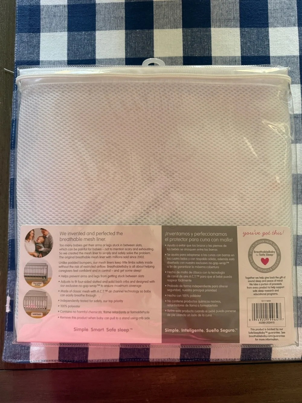 BreathableBaby White Mesh Crib Liner - Soft Breathable Protection